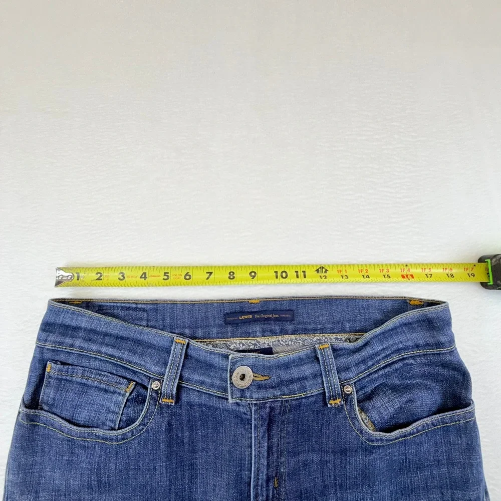 Levis 542 Tilted Flare Jeans Womens 10 Medium Blue Denim Mid‎ Rise
